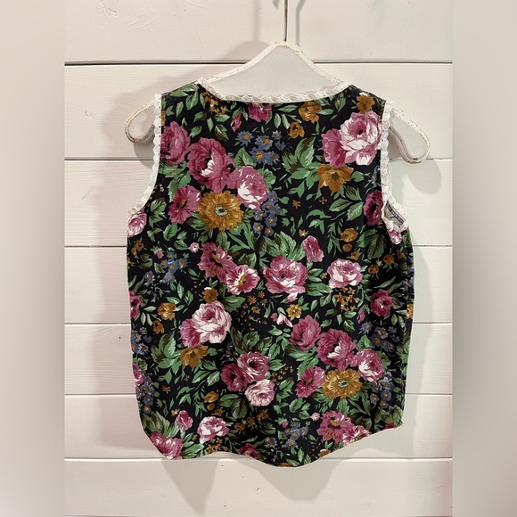 JESSICA SPORT vintage floral sleeveless top - L - Picture 6 of 8